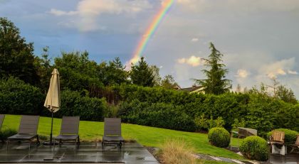 Dubbele regenboog chalet faro durbuy