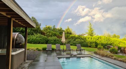 Dubbele regenboog chalet faro durbuy