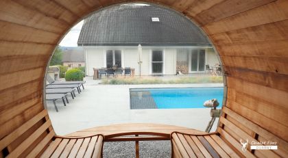 Vakantiehuis in de Ardennen met panoramische barrel sauna